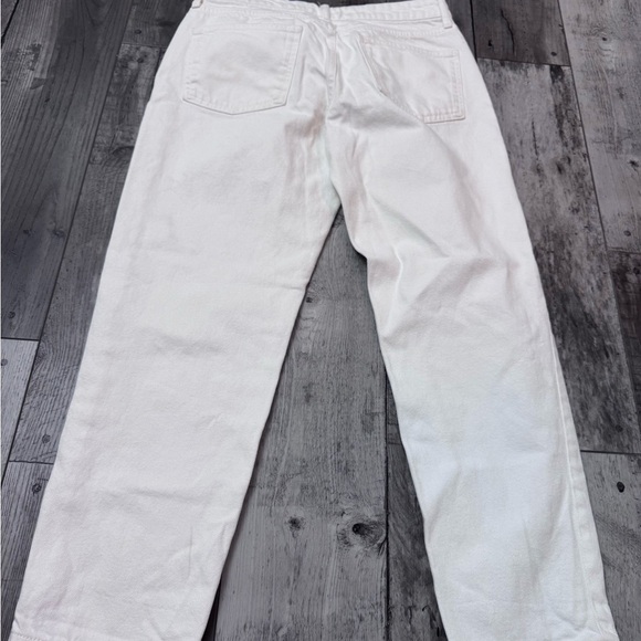 Zara White Straight Leg Jeans White Denim Size 6 Ankle Length Classic Neutral - Picture 9 of 10